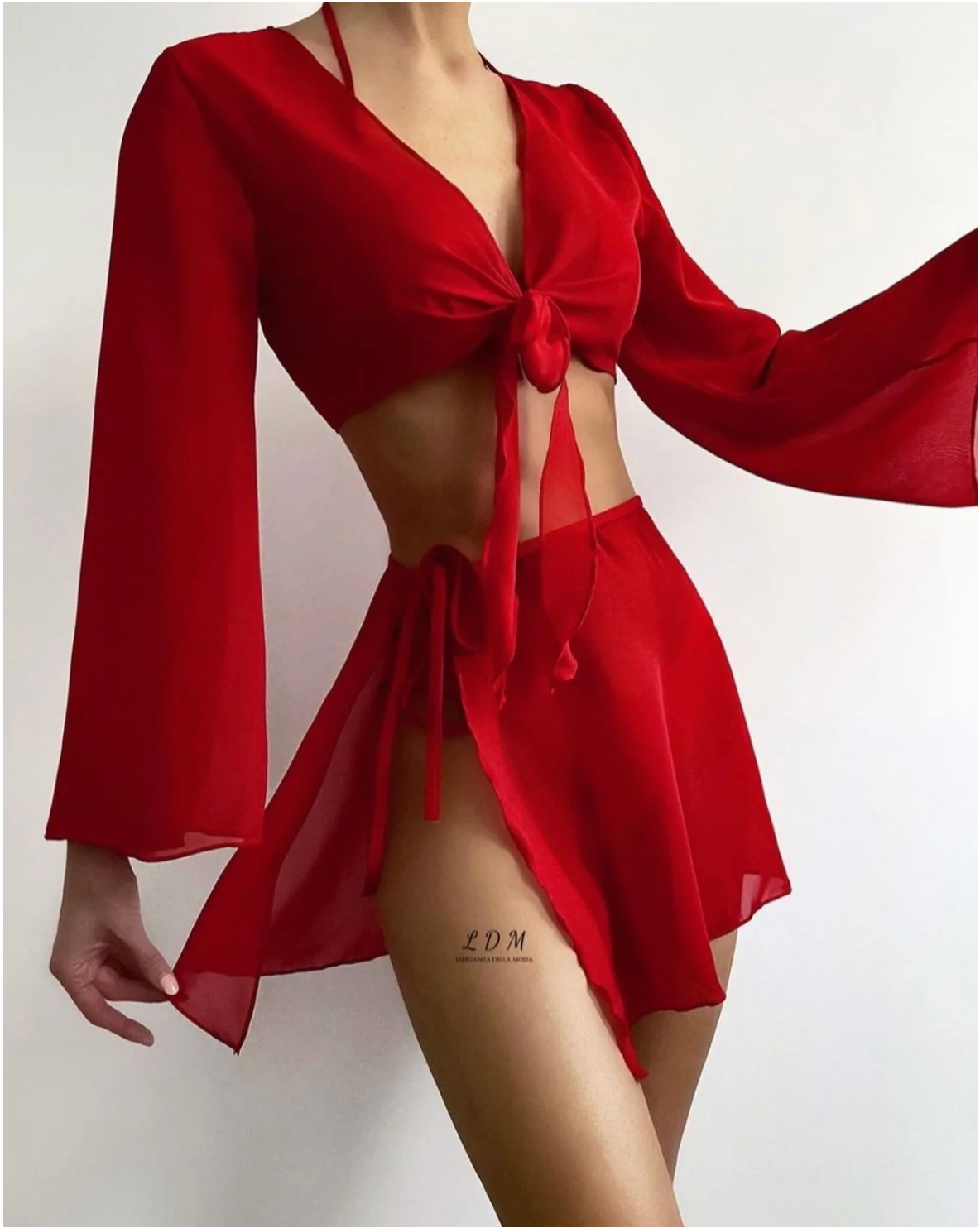 Swimsuit Cover Ups for Women Beach Chiffon Swimwear Coverup Sheer Sexy V-Neck Beachwear